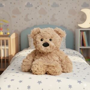 Warmies Brown Curly Bear Junior